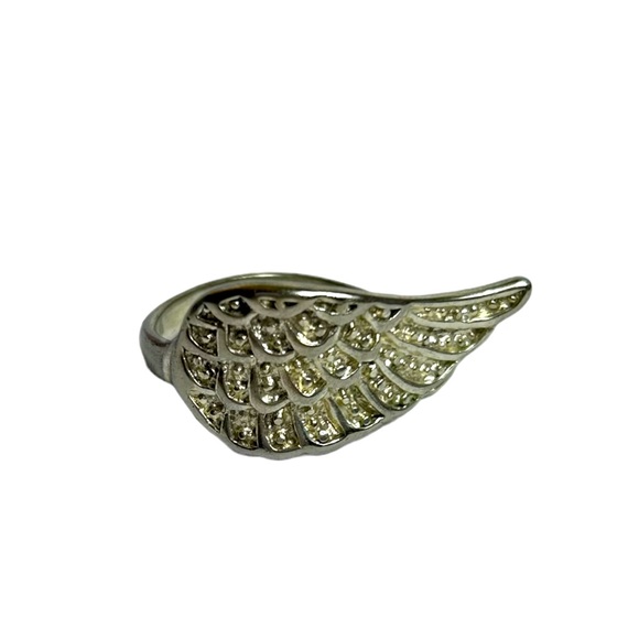 Sterling Silver Ring Angel Bird Wing Vintage Ladies Approximately Size 9 - Picture 1 of 8